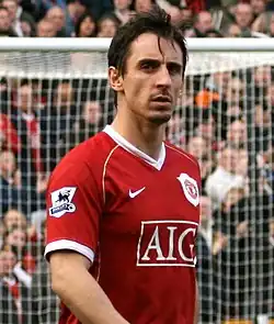 Gary Neville made 602 appearances for Manchester United and served as captain from 2005 to 2011.