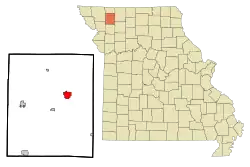 Location of Albany, Missouri