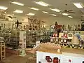 Interior view of the gift shop