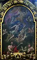 Christ with St. Dyzmo in purgatory (1704)