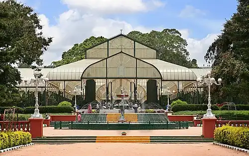 Image 7 Lal Bagh Photo: Muhammad Mahdi Karim The glass house at Lal Bagh, a botanical garden in Bangalore, India. The garden was commissioned by the ruler of Mysore, Hyder Ali in 1760, and completed during the reign of his son Tipu Sultan. The glass house was modeled on London's Crystal Palace and constructed at the end of the 19th century. More selected pictures