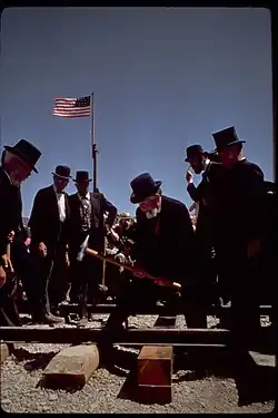Re-enacting the driving of the Golden Spike (1969)