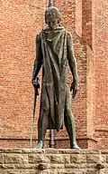 Detail Sint-Joris en de draak (Groningen) provinciaal oorlogsmonument.