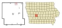 Location of Bagley, Iowa