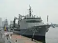 Inazuma moored behind HMAS Success at Harumi on 13 September 2009.