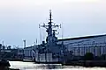 HMS Plymouth laid up at Vittoria Wharf.