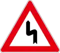Double curve, first to left