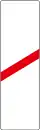 The bottom plate with one red line indicates a distance of 80 meters from the railway