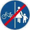 Pedestrian and bicycle path ends