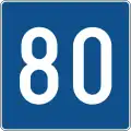 Recommended speed limit (FBiH)