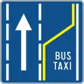 End of lane for buses and taxis (FBiH)