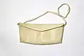 White leather baguette bag