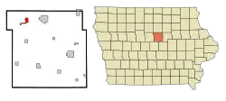 Location of Alden, Iowa