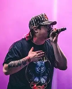 A waist-up view of singer Hardy