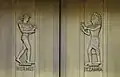 Sculpted bronze figures of Hermes and Itzamna (1939)