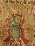 Folio 99v. Cadwallon fab Cadfan.