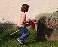 Child with a hobby horse