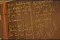 Memories written by students on the Hwa Chong Junior College school building before it was torn down and rebuilt, in 1986