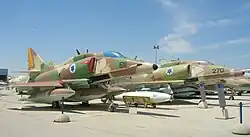 A-4N & A-4H Skyhawk Ayit (from left) of 147 Squadron "Goring Ram", sta­tioned in two squadrons at Tel Nof