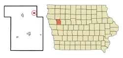 Location of Galva, Iowa