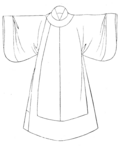 Lanshan (襴衫), a vectorization of an illustration from the Chinese encyclopedia Complete Classics Collection of Ancient China (古今圖書集成).