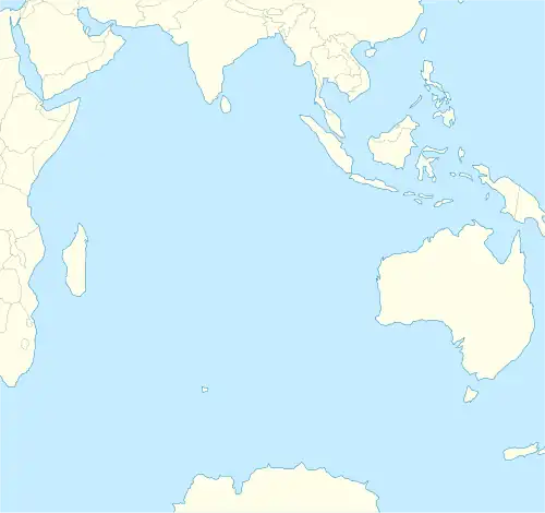 Île Amsterdam is located in Indian Ocean