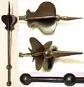 Indian shishpar (flanged mace), all-steel construction, with eight knife-edged, hinged flanges, 18th-19th century, 26 in (660 mm) long