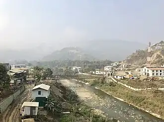 Zokhawdar on the right and Rihkhawdar in Myanmar on the left