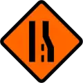 Lane ends on right