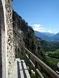 Staircase and walkway to the castle door