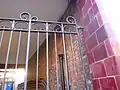 The Art Nouveau styled ironwork designed by Leslie Green at Holloway Road station