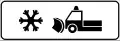 Snow removal vehicle at work