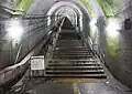 Stairs from the underground platform, July 2021
