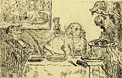 Gluttony (1904) etching, 9.8 × 15 cm, Royal Library of Belgium, Brussels