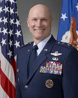 Head and shoulders of man in military uniform