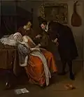 Version including a verse on the floor 'Daer baet geen Medesyn, Want het is Minnepyn'