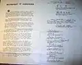 Original Japanese Instrument of Surrender from World War II on display.