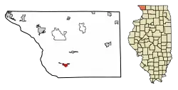 Location of Hanover in Jo Daviess County, Illinois