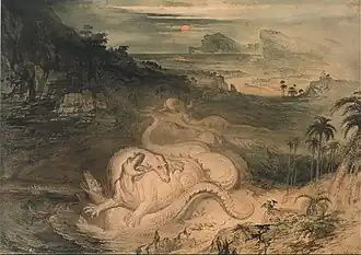 The Country of the Iguanodon (1837). Watercolour on paper, 30.2 x 42.4 cm. Museum of New Zealand Te Papa Tongarewa, Wellington