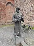 Statue of Charlemagne in Nienburg, Lower Saxony, by Volker Neuhoff, 1991