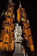 View of the cathedral at night