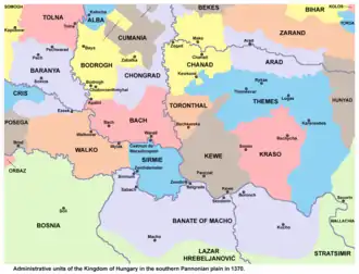 Szerém and Valkó counties, 1370