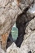 Northward view through the Prednje Okno