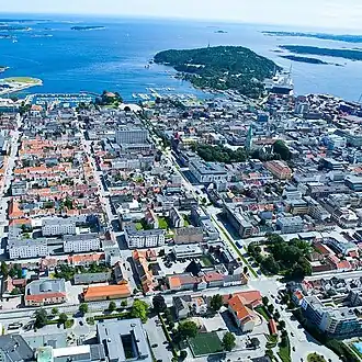 The city center
