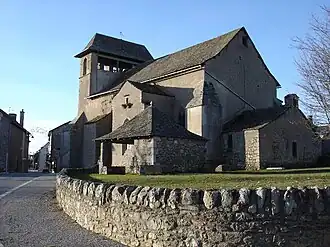 The church in Canet-de-Salars