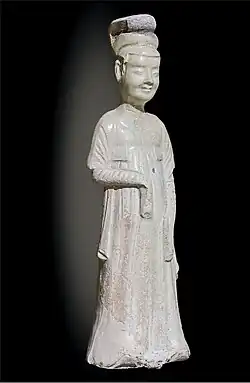 White-glazed dancer