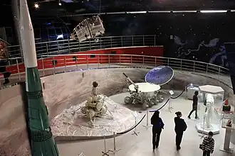 Luna 10 model (suspended), Memorial Museum of Cosmonautics