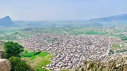 Landeh in spring with Dasvapas mountain to the left