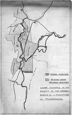 The land surrounding the bridge was acquired by Palestine Electric Company in the 1920s[dubious – discuss][citation needed]