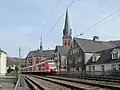 Langenberg, church (Sankt Michaelkirche) close to the railway